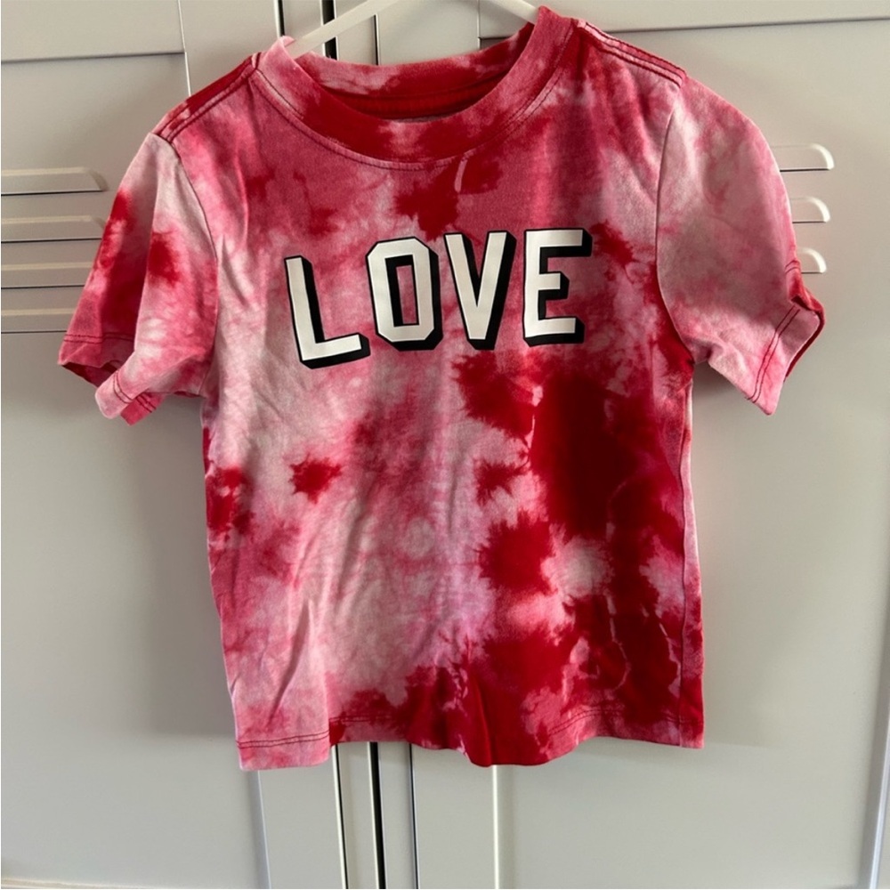 Red Tie-Dye 'Love' Kids T-Shirt